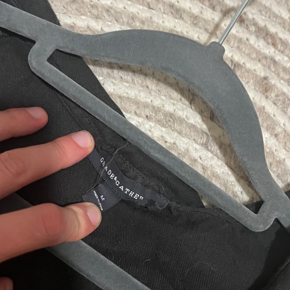 Grade and Gather Peter Pan Collar Linen Button Down flowy tank size m - Picture 2 of 4